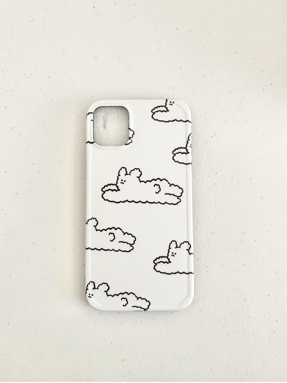 White Cloud Bunny iPhone Case 11